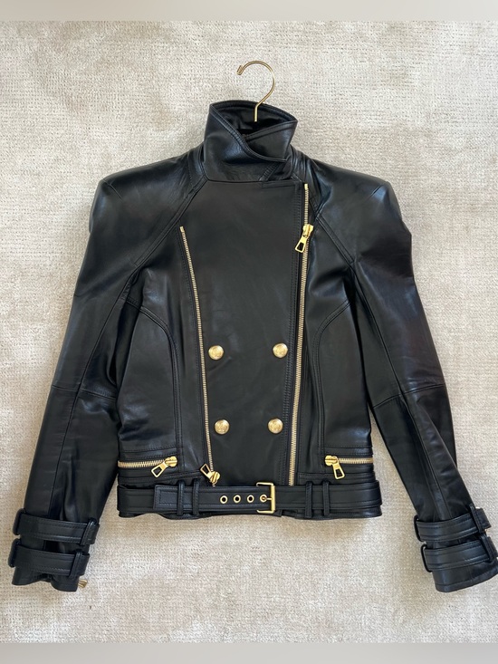 Balmain Jackets & Blazers - BALMAIN X H&M RIDER LEATHER JACKET SIZE 36 EU 40